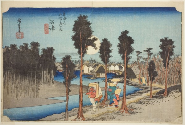 Numazu: Twilight (Numazu, tasogare zu), from the series Fifty-three Stations of the Tokaido Road