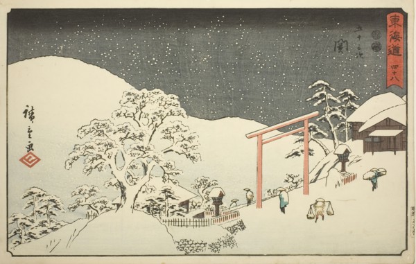 Seki—No. 48, from the series Fifty-three Stations of the Tokaido (Tokaido gojusan tsugi), also