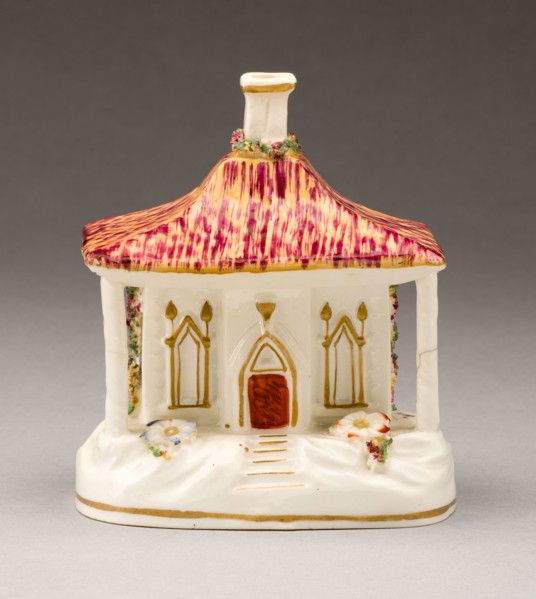 Incense Burner, c. 1830, England, Staffordshire, Staffordshire, Glazed earthenware with polychrome