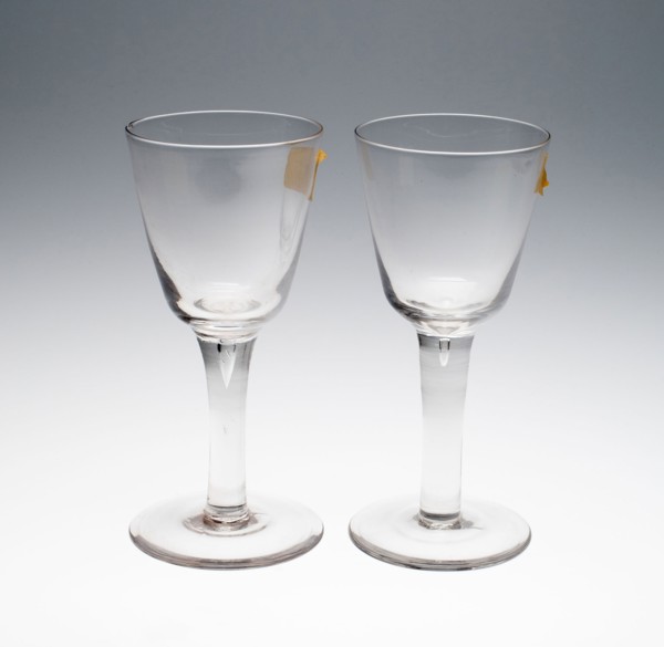 Two Wine Glasses, 19th century, England, Glass, H. 21.4 cm (8 7/16 in.)