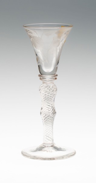 Wine Glass, c. 1750, England, Glass, H. 17.6 cm (6 15/16 in.)
