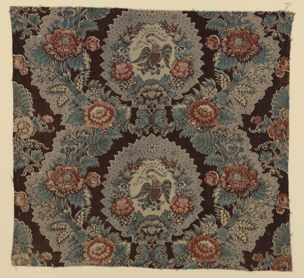 E Pluribus Unum (From the Many, One) (Furnishing Fabric), 1825/35, England, Manchester, Manchester,