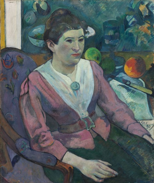 Woman in front of a Still Life by Cézanne, 1890, Paul Gauguin, French, 1848-1903, France, Oil on