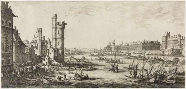 View of the Louvre, 1630–35, Jacques Callot, French, 1592-1635, France, Etching on paper, 159 × 332