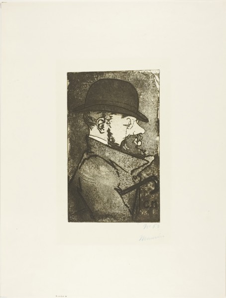 Portrait of Toulouse-Lautrec, from the first album of L’Estampe originale, 1893, Charles Maurin