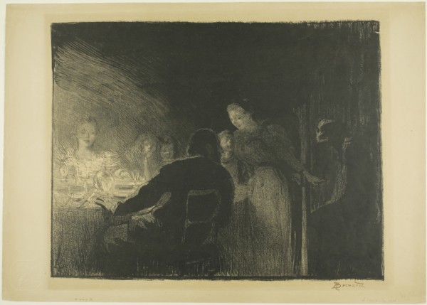 The Visitor, from the third album of L’Estampe originale, 1893, Albert Besnard (French, 1849-1934),