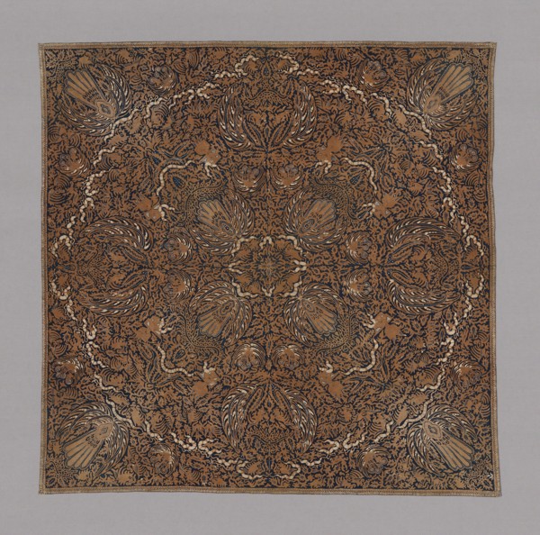 Iket (Headcloth), 19th century, Indonesia, Java, Java, Cotton, batik dyed, 105.4 x 107.9 cm (41 1/2