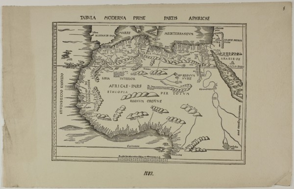 Tabula Moderna Prime Partis Aphricae, 1513, reprinted 1889, Unknown Artist, English, 19th century,