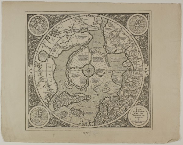 Map of the Mercator Projection, 1595, reprinted 1889, Unknown Artist, English, 19th century,