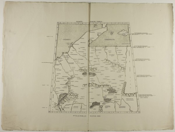 Quarta Europe Tabula: Ptolemaeus Romae 1490, 1490, reprinted 1889, Unknown Artist, English, 19th