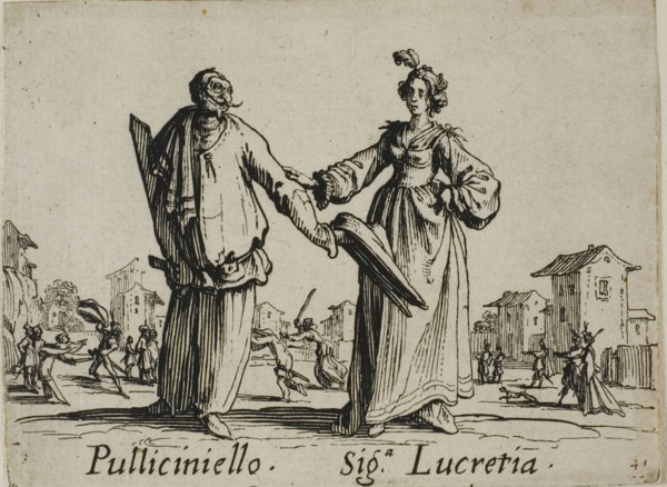 Cap. Mala Gamba, Cap. Bellavita, from Balli di Sfessania, c. 1622, Jacques Callot, French,