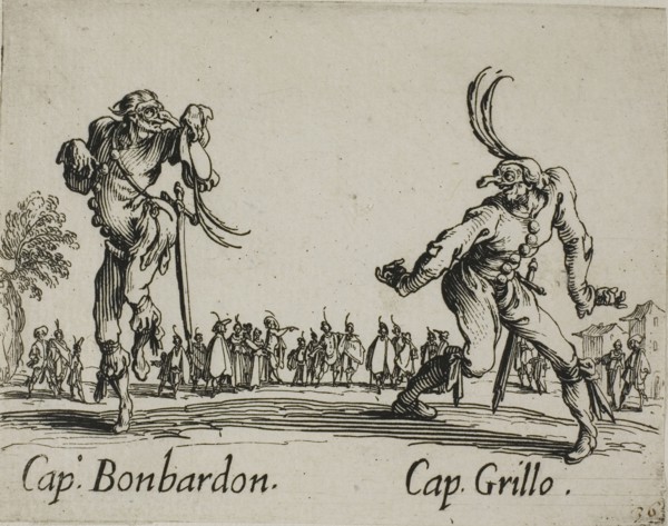 Cap. Cerimonia, Sig. Lavinia, from Balli di Sfessania, c. 1622, Jacques Callot, French, 1592-1635,