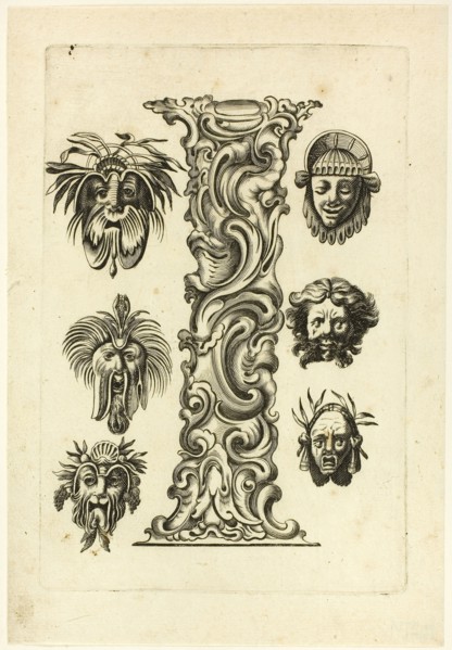 Letter I, 1630, Peter Aubry, German, 1596-1668, Germany, Engraving on paper, 226 x 155 mm (sheet)