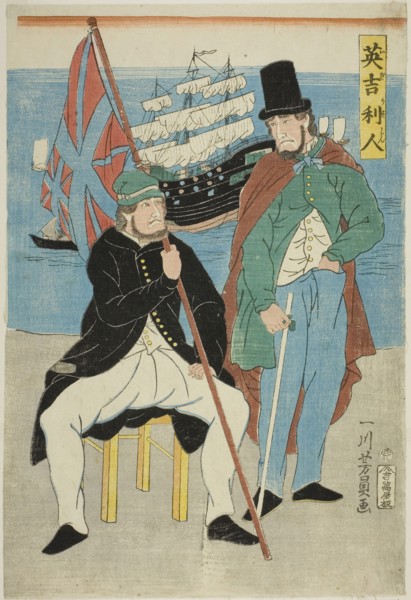 Englishmen (Igirisujin), 1861, Utagawa Yoshikazu, Japanese, active c. 1850–70, Japan, Color