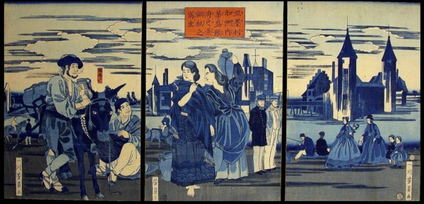 Sketch of a Copperplate Print of the City of Washington (Amerika shu no uchi washintonfu no kei