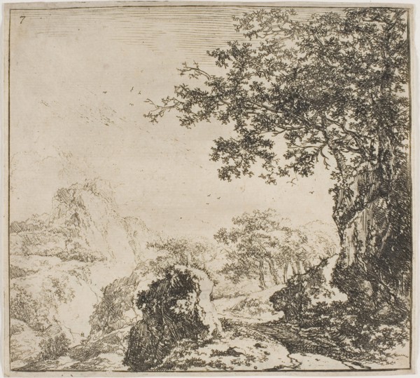 Mountainous Landscape with a Road, from the series Set of Landscapes, n.d., Herman Naijwincx,