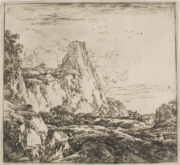 The Little Bridge near the Rock, from the series Set of Landscapes, n.d., Herman Naijwincx, Dutch,