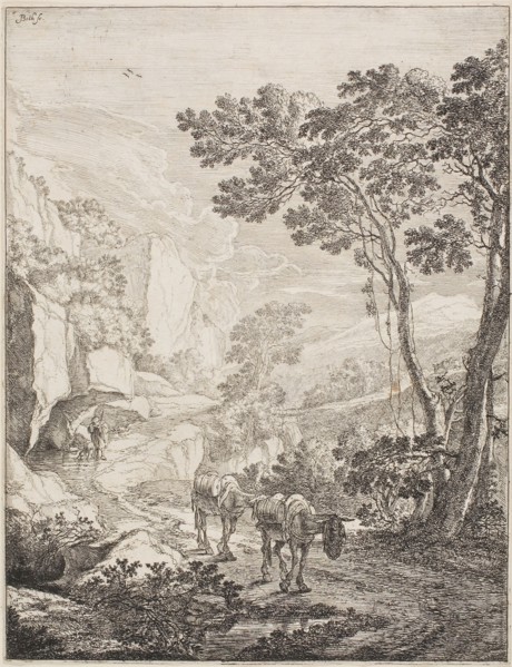 The Two Mules, from a set of four Italian Landscapes, 1645/50, Jan Both, Dutch, c. 1618-1652,