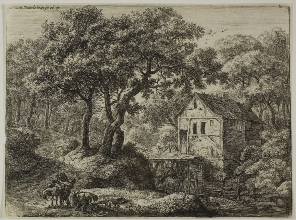 The Mill in the Wood, n.d., Anthoni Waterlo, Dutch, 1609-1690, Holland, Etching on paper, 151 x 204