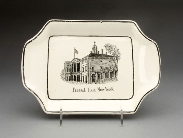Dish, c. 1926, Wedgwood, England, Earthenware with black transfer-print decoration, 22.2 × 15.1 cm