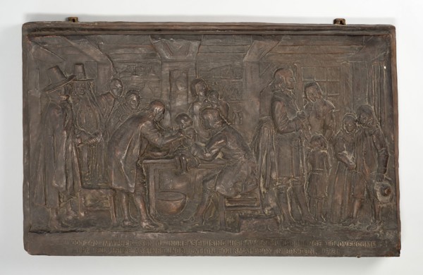 Reverend Cotton Mather, 1721, American, 18th century, Boston, Boston, Bronze, 88.3 × 52.1 cm (34