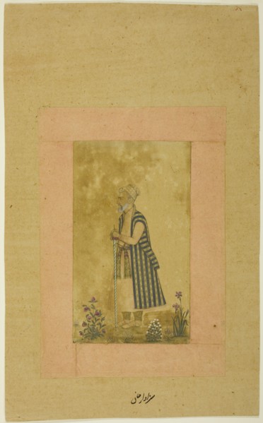 Portrait of an Aged Courtier, c. 1680, India, Mughal, probably Deccan, India, Opaque watercolor and