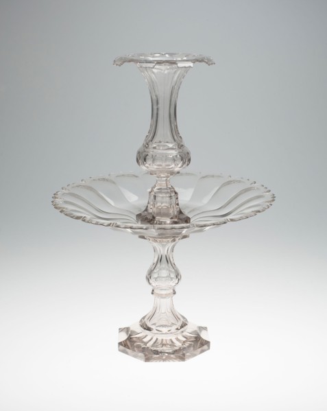 Three-Part Garniture, c. 1850, England, Bristol, Bristol, Glass, 44.5 × 36.2 cm (17 1/2 × 14 1/4 in