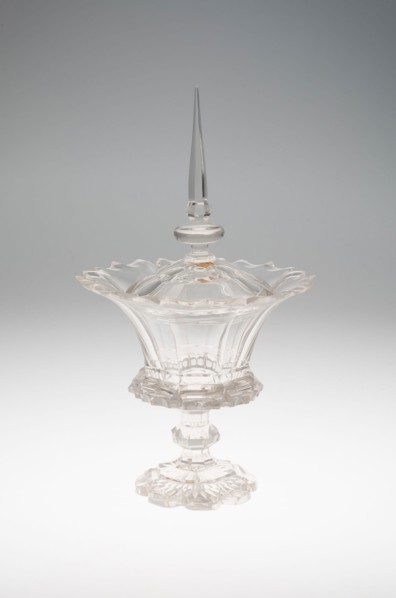 Compote and Cover, c. 1850, England, Bristol, Bristol, Glass, H. 35.6 cm (14 in.)
