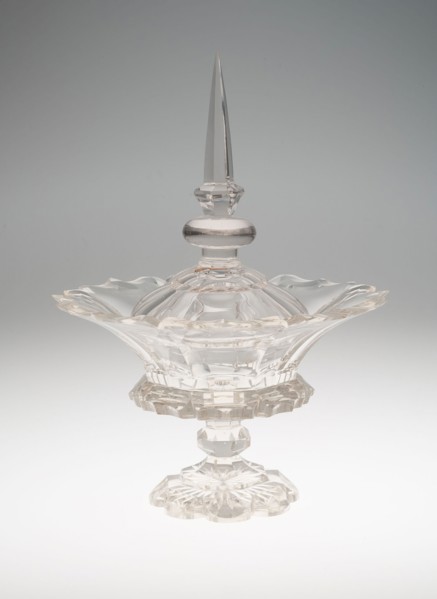 Compote and Cover, c. 1850, England, Bristol, Bristol, Glass, H. 35.6 cm (14 in.)