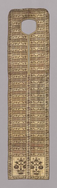 Fragment, 1725/75, Poland, Poland, Made in form of a cope frontal, gold brocaded, silver ornamented