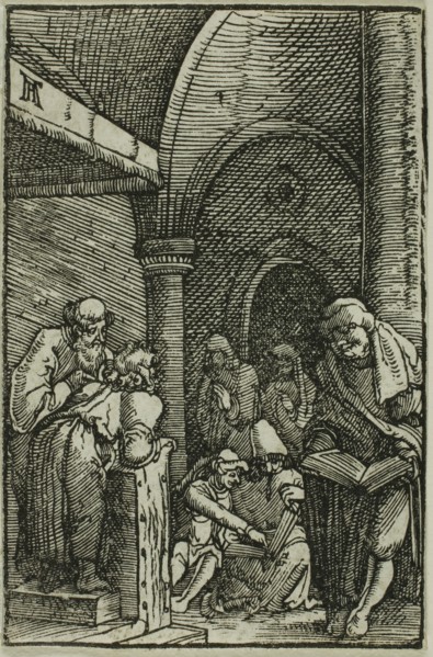 Christ among the Doctors, from The Fall and Redemption of Man, 1513, Albrecht Altdorfer, German, c