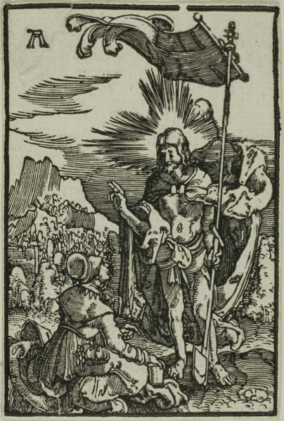 Christ Appears to the Magdalen, from The Fall and Redemption of Man, 1513, Albrecht Altdorfer,