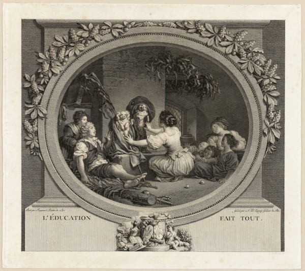 Education is Everything, 1791, Nicolas Delaunay (French, 1739-1792), after Jean Honoré Fragonard
