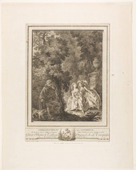 Irresolution, or the Confidence, 1787, Jean Antoine Pierron (French, active 1780-1812), after Louis