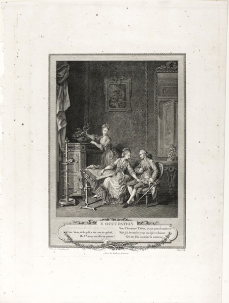 The Occupation, from Monument du Costume Physique et Moral de la fin du Dix-huitième siècle, 1774,