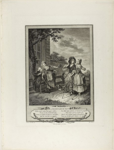 Morning Walk, from Monument du Costume Physique et Moral de la fin du Dix-huitième siècle, 1774,