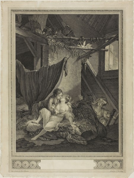 Les Soins Tardifs, c. 1770, Nicolas Delaunay (French, 1739-1792), after Pierre-Antoine Baudouin