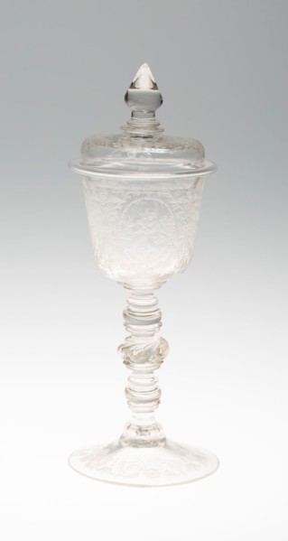 Goblet with Cover, c. 1690, Bohemia, Czech Republic, Bohemia, Glass, H. 21.6 cm (8 1/2 in.)