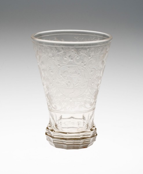 Beaker, c. 1725, Bohemia, Czech Republic, Bohemia, Glass, 12.7 × 9.1 cm (5 × 3 9/16 in.)