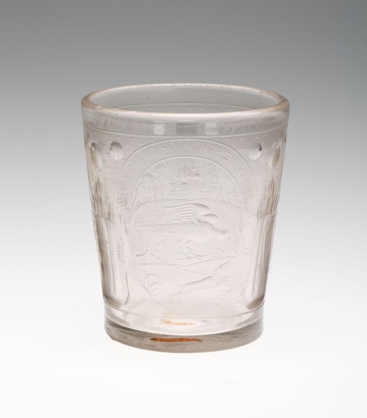 Beaker, 18th century, Bohemia, Czech Republic, Bohemia, Glass, 12.9 × 10.8 cm (5 1/16 × 4 1/4 in.)