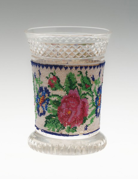 Beaker with Beaded Band, 1820/40, Bohemia, Czech Republic, Bohemia, Glass, blown, cut and polished,