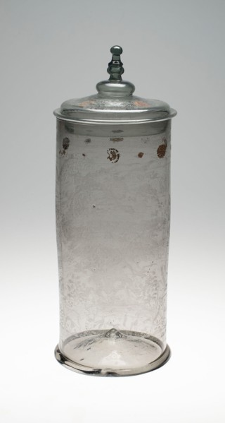 Tankard with Cover, 1596, Germany, Glass, 47 × 17 cm (18 1/2 × 6 11/16 in.)