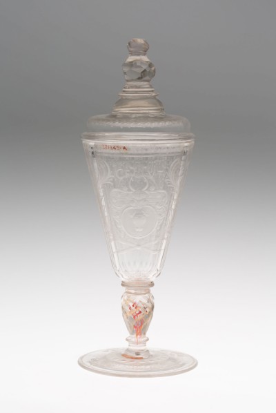 Goblet with Cover, Early 18th century, Germany, Glass, 15.9 x 7.8 cm (6 1/4 x 3 1/16 in.)