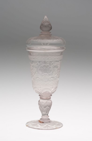 Goblet with Cover, Early 18th century, Germany, Schleswig, Schleswig, Glass, H. 23.5 cm (9 1/4 in.)