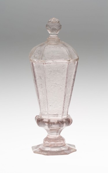 Goblet with Cover, c. 1725, Germany, Schleswig, Schleswig, Glass, 18.9 x 6.5 cm (7 7/16 x 2 9/16 in