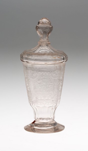 Goblet with Cover, c. 1730, Germany, Schleswig, Schleswig, Glass, 17.8 x 7 cm (7 x 2 3/4 in.)