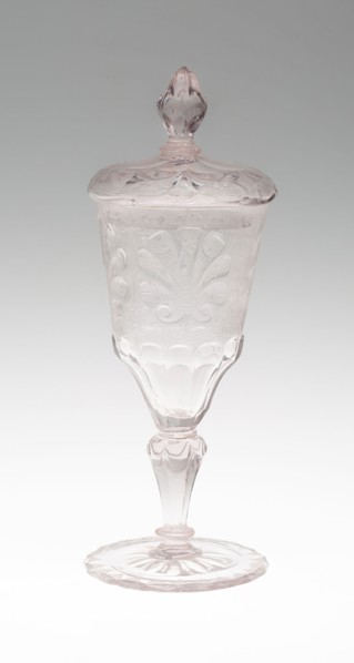 Goblet with Cover, c. 1745, Germany, Schleswig, Schleswig, Glass, 23.2 x 7.9 cm (9 1/8 x 3 1/8 in.)