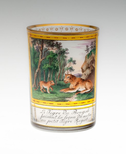 Beaker, c. 1815/20, Austria, Vienna, Anton Kothgasser (Austrian, 1769-1851), Vienna, Glass, 12.2 x