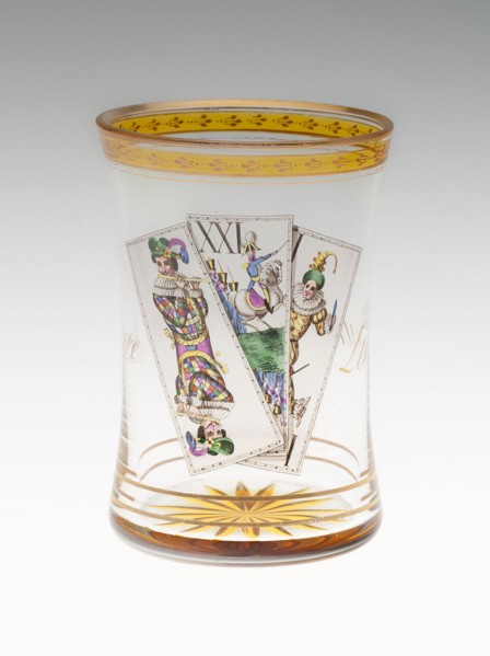Beaker with Tarot Cards, c. 1820, Anton Kothgasser, Austrian, 1769-1851, Vienna, Austria, Vienna,