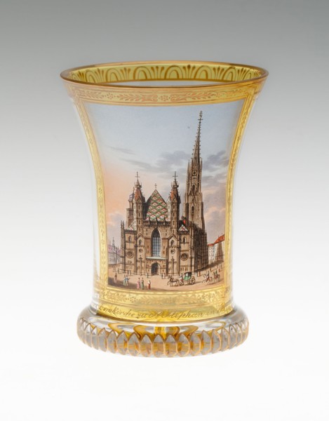 Beaker with St. Stephen’s Cathedral, Vienna, c. 1830, Anton Kothgasser, Austrian, 1769-1851,